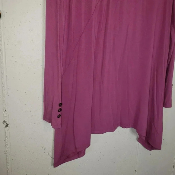 Simply Noelle‎ L/XL pink asymmetric tunic - Picture 2 of 5